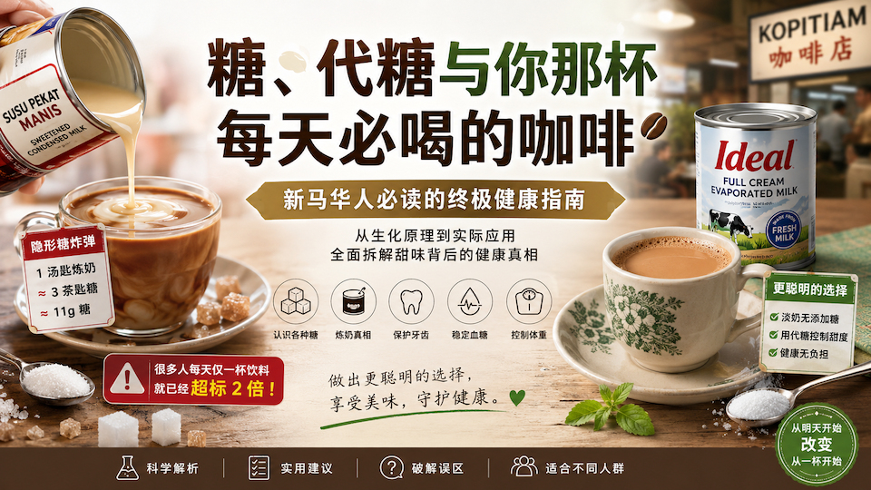 糖、代糖与你那杯每天必喝的咖啡：新马华人必读的终极健康指南
