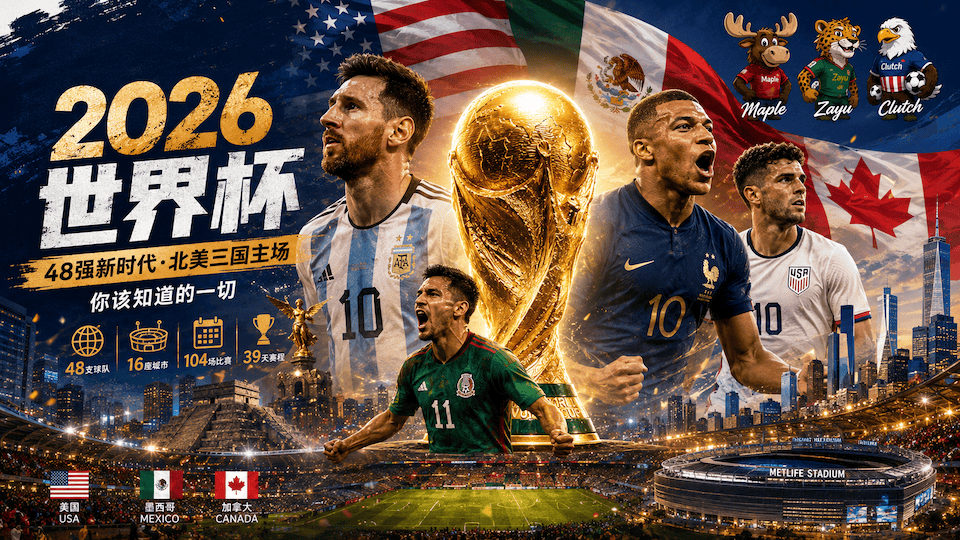 2026年世界杯全解析：48强新时代、北美三国主场与你该知道的一切